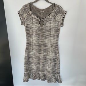 Max Studio - Black and cream color tweed dress - Size Small